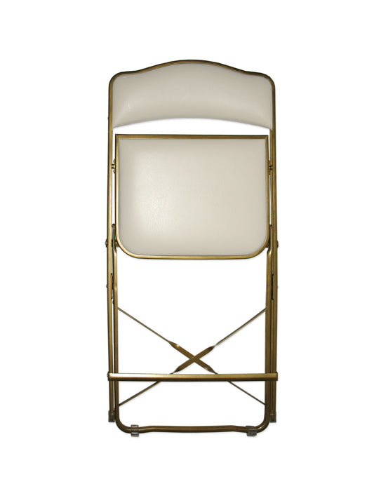 Fritz Folding Chair with Gold Frame 19" Dining Height