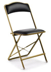 Fritz Folding Chair with Gold Frame 19" Dining Height