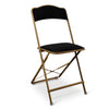 Fritz Folding Chair with Gold Frame 19" Dining Height