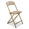 Fritz Folding Chair with Gold Frame 19" Dining Height