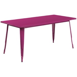 Rectangular Tolix Pastel Cafe Table-31.5" x 63''